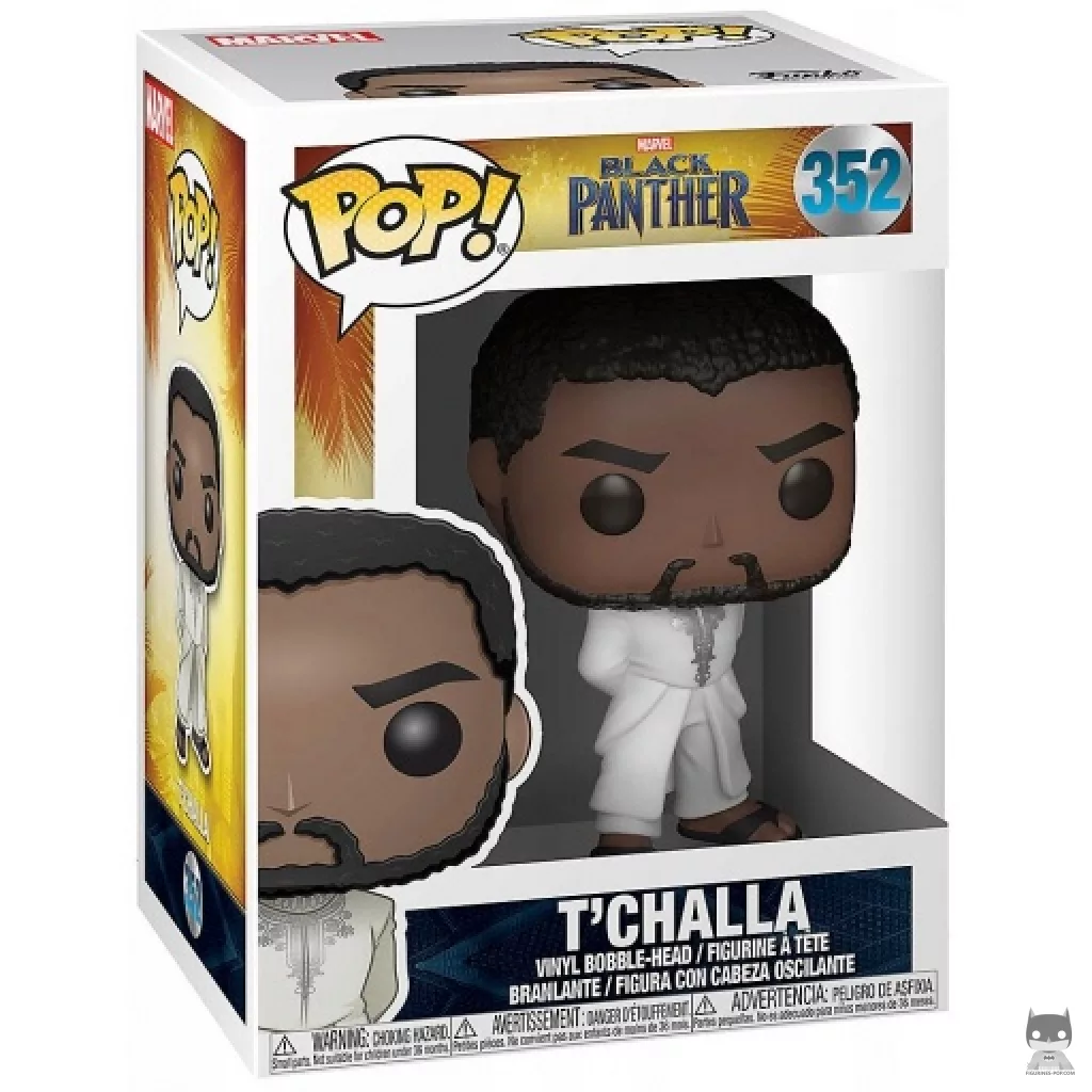 T'Challa (White) Funko Pop! figure in its box