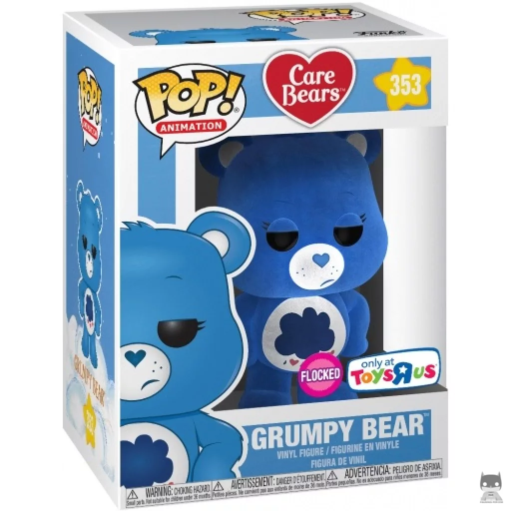 Grumpy Bear (Flocked) Funko Pop! figure in its box