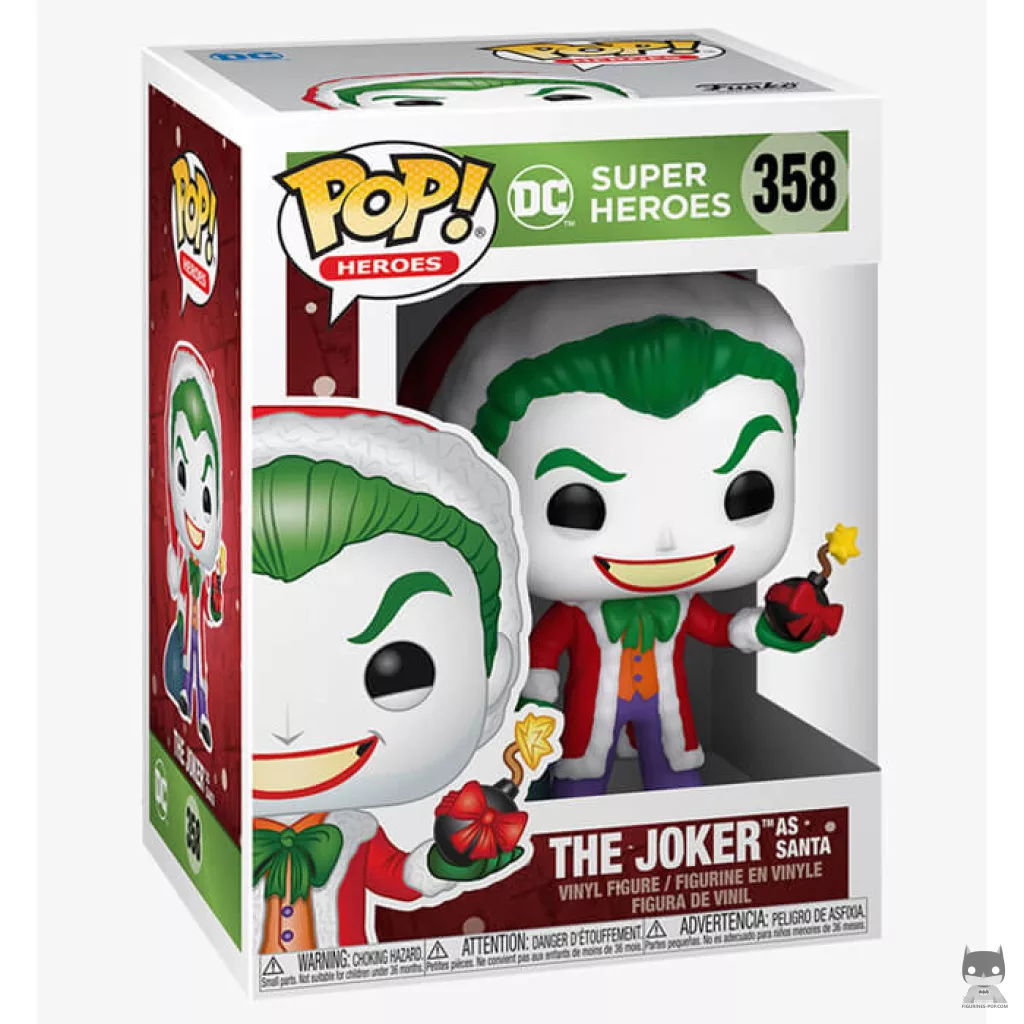 The Joker as Santa Funko Pop! figure in its box