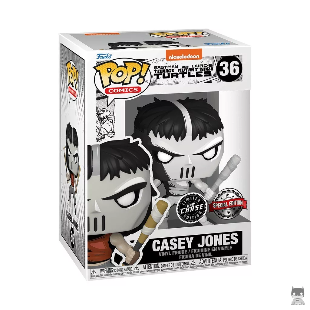 Casey Jones (Black & White Chase) Funko Pop! figure in its box