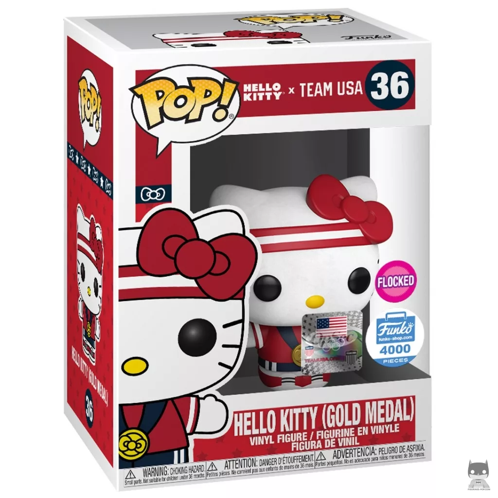 Hello Kitty (Gold Medal) (Flocked) Funko Pop! figure in its box