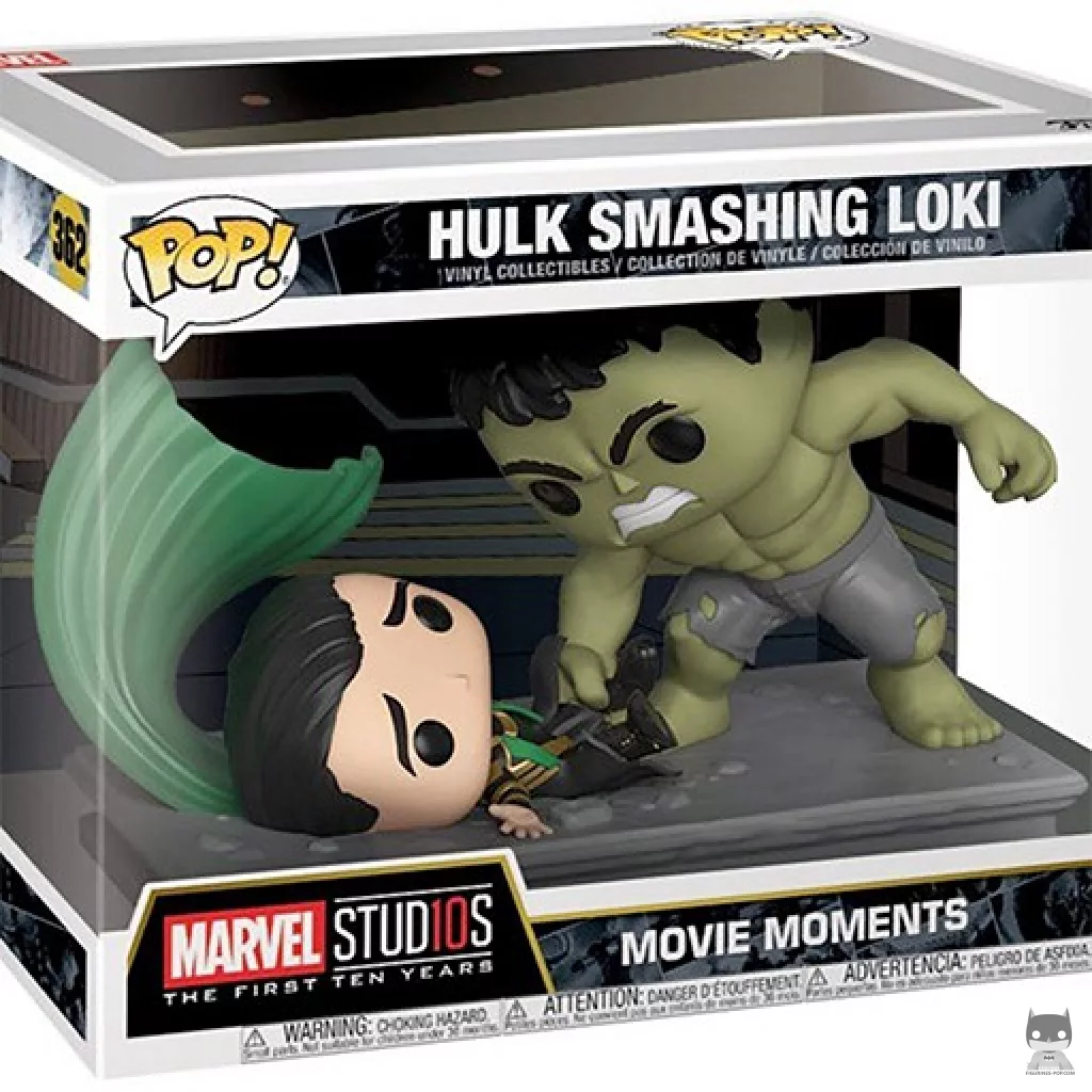 Hulk smashing Loki Funko Pop! figure in its box