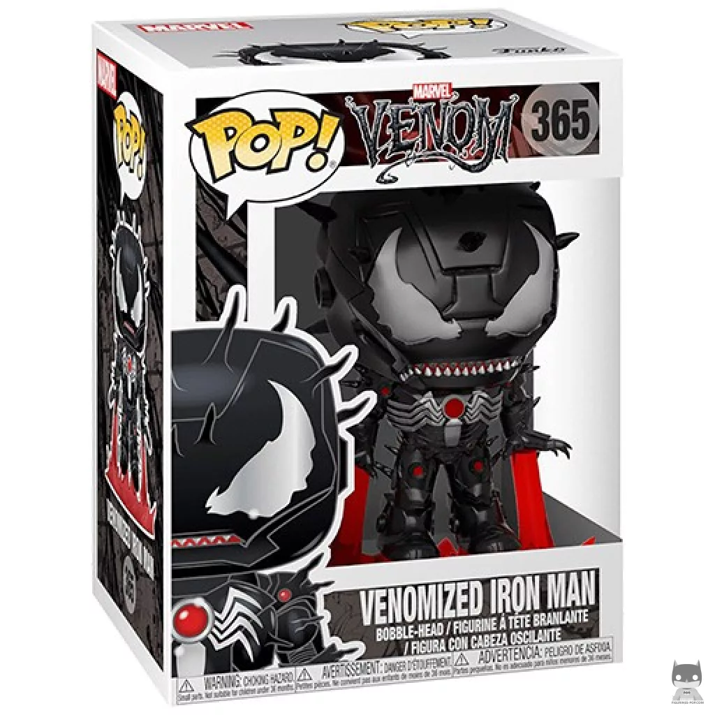 Venomized Iron Man Funko Pop! figure in its box