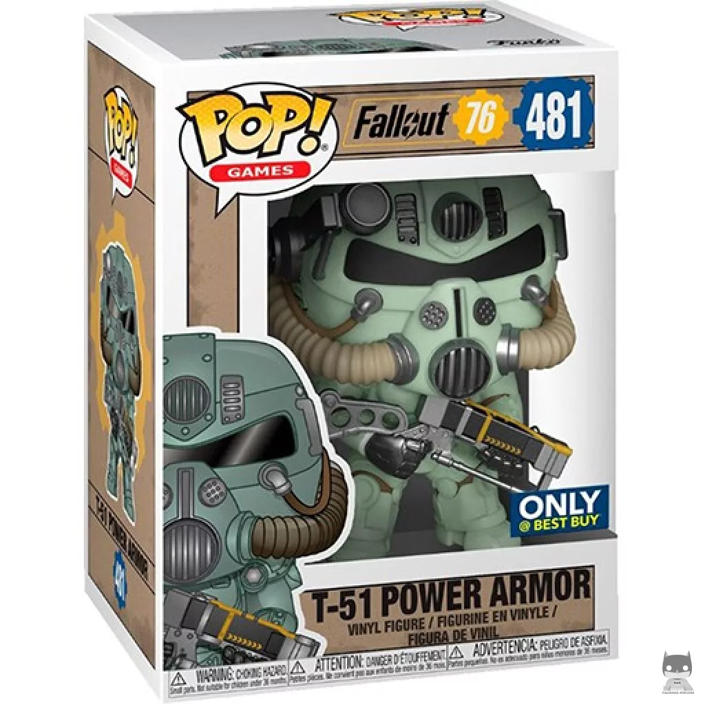 T-51 Power Armor (Green) Funko Pop! figure in its box