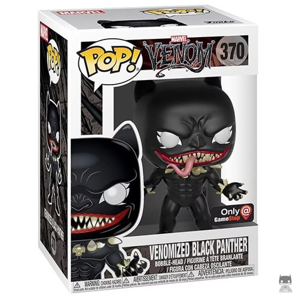 Venomized Black Panther Funko Pop! figure in its box