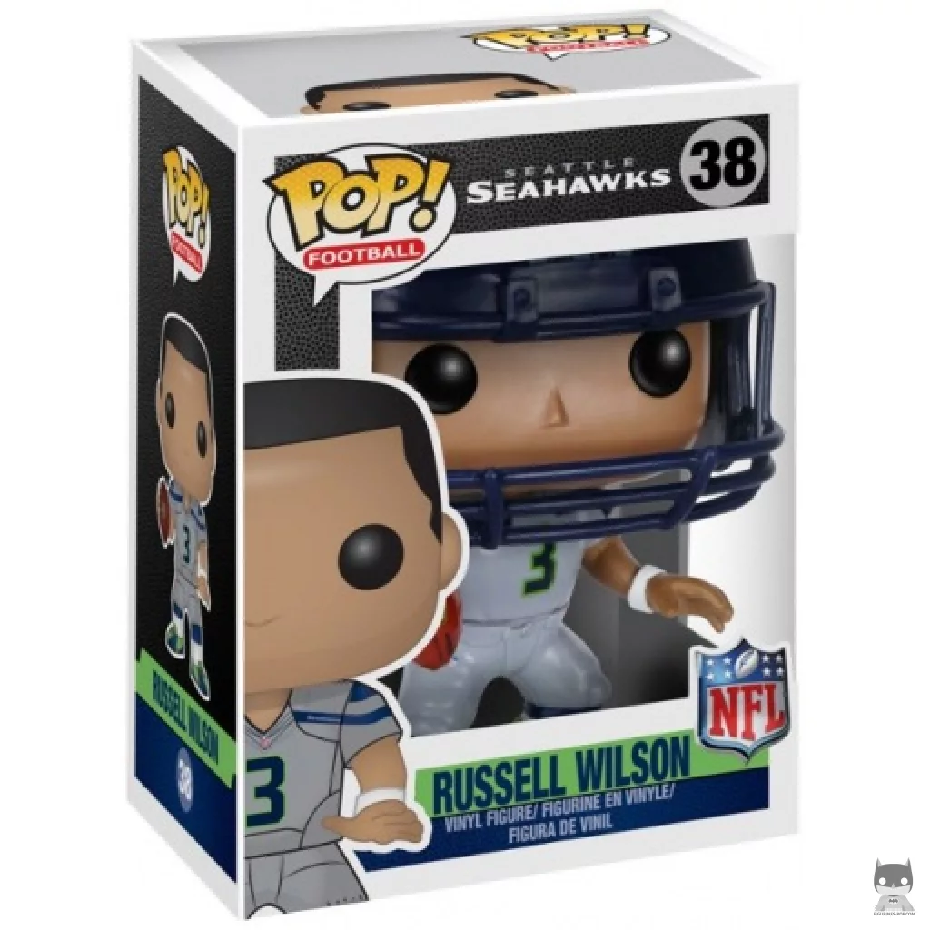 Russell Wilson Funko Pop! figure in its box