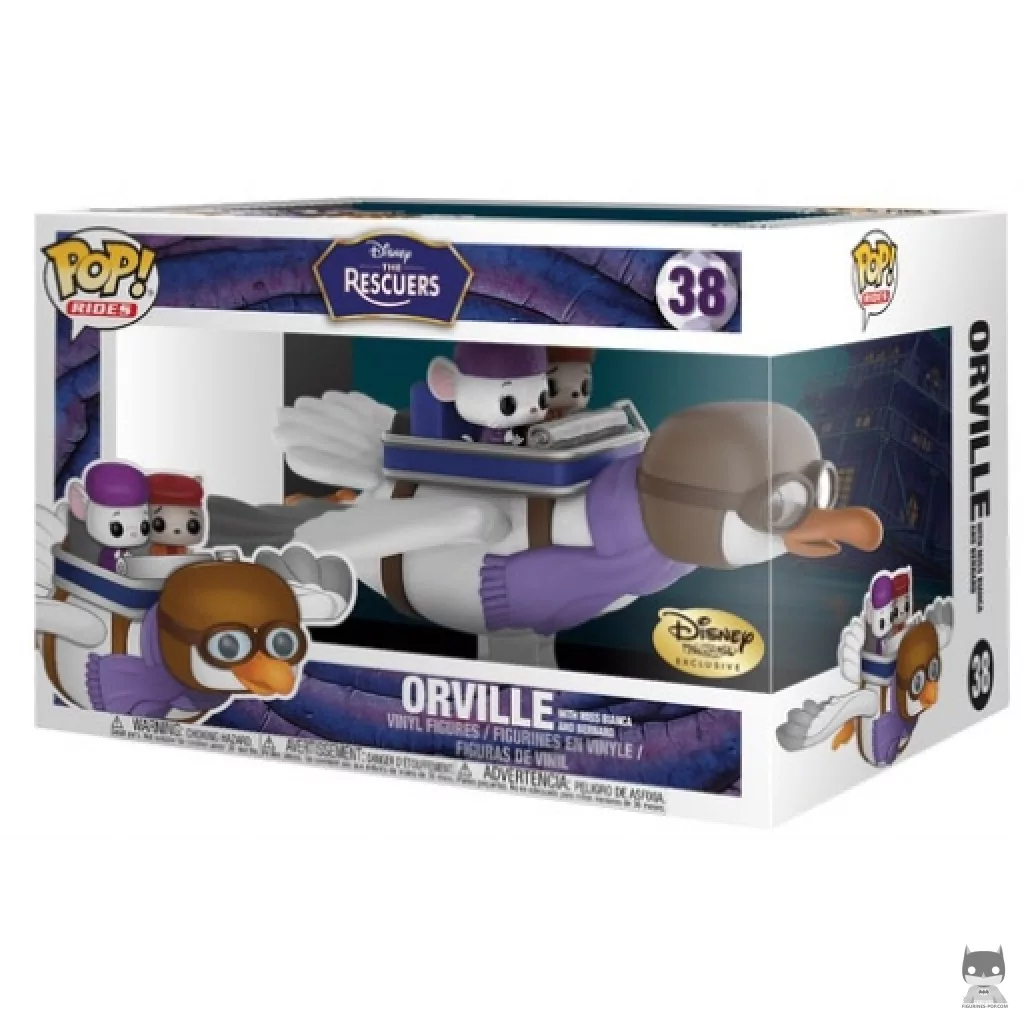 Orville with Miss Bianca & Bernard Funko Pop! figure in its box