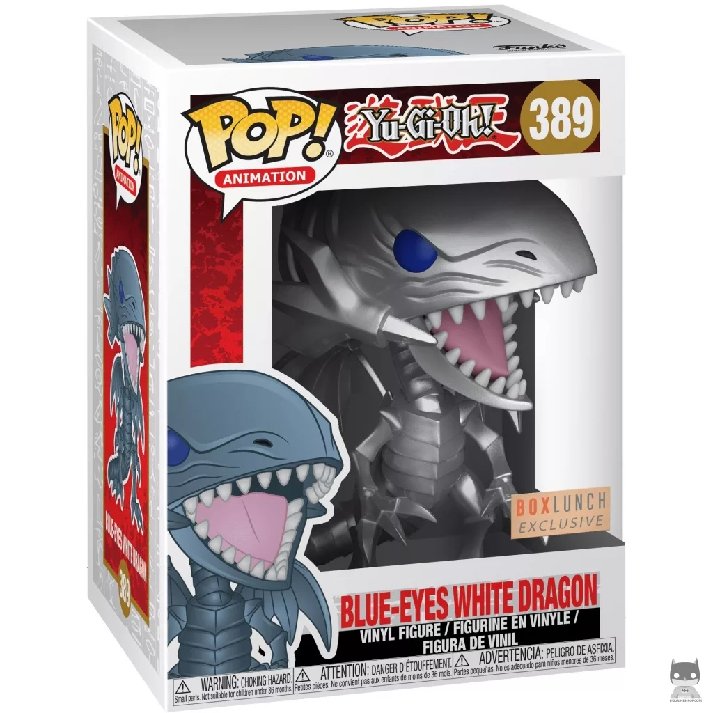 Blue-Eyes White Dragon (Metallic) Funko Pop! figure in its box
