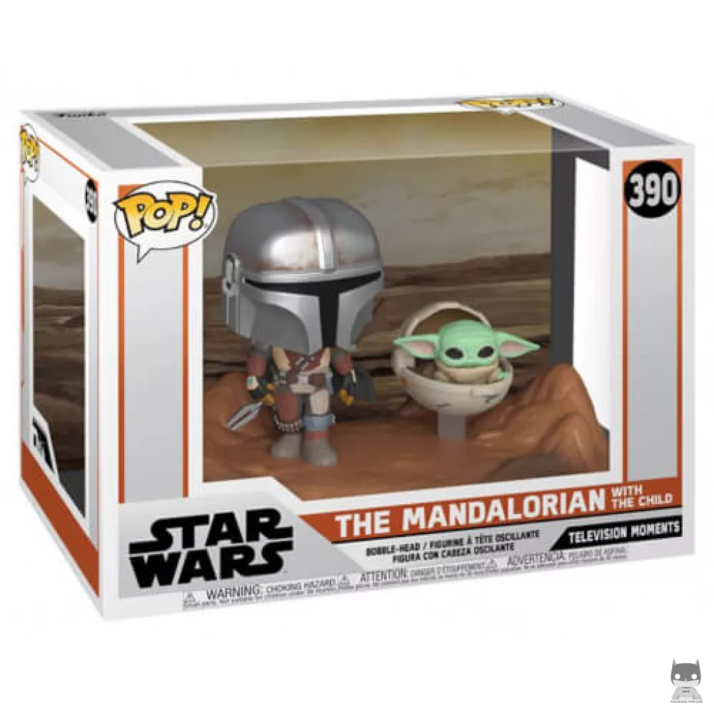 Mandalorian with the Child Funko Pop! figure in its box