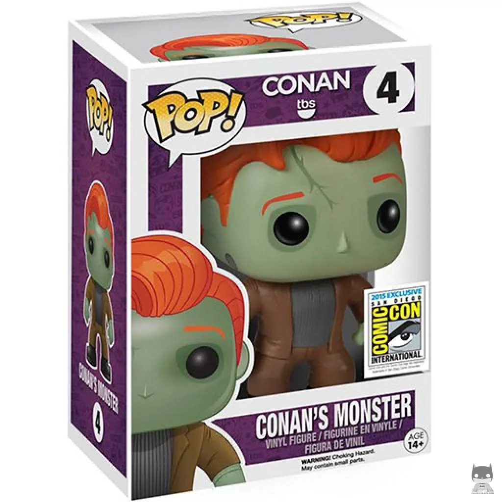 Conan O'Brien as Frankenstein Funko Pop! figure in its box