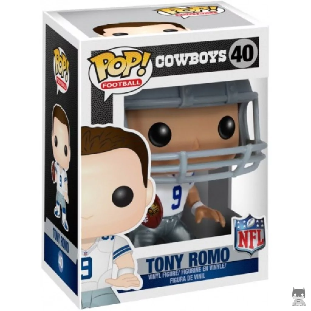 Tony Romo Funko Pop! figure in its box