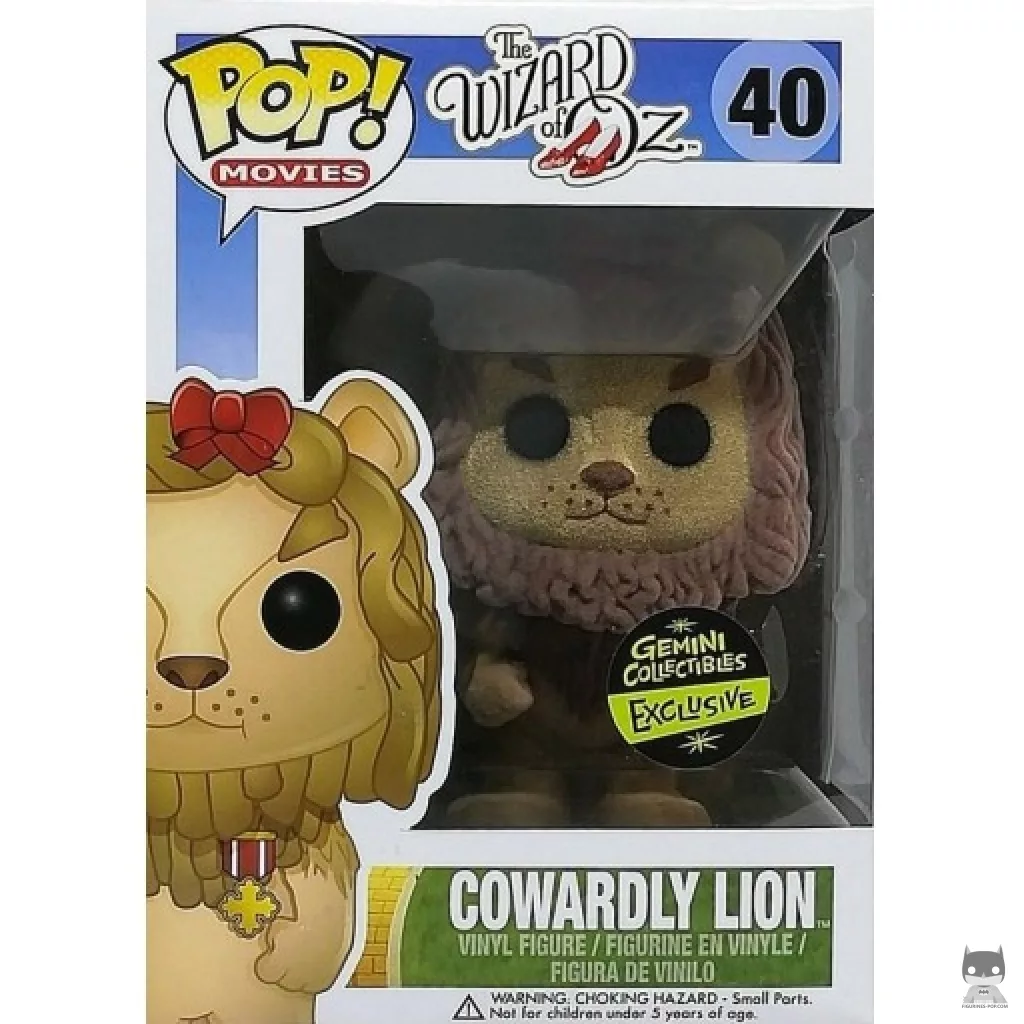 Cowardly Lion (Flocked) Funko Pop! figure in its box