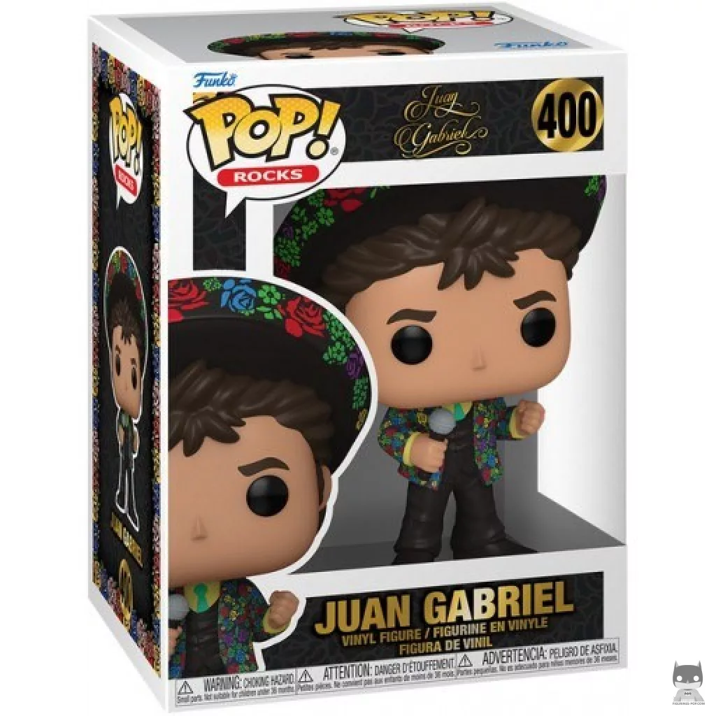 Juan Gabriel Funko Pop! figure in its box