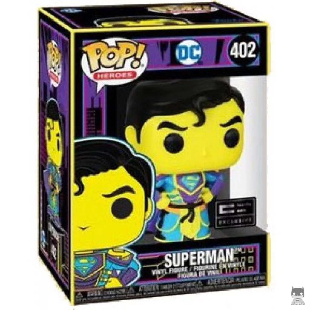Superman (Blacklight) Funko Pop! figure in its box