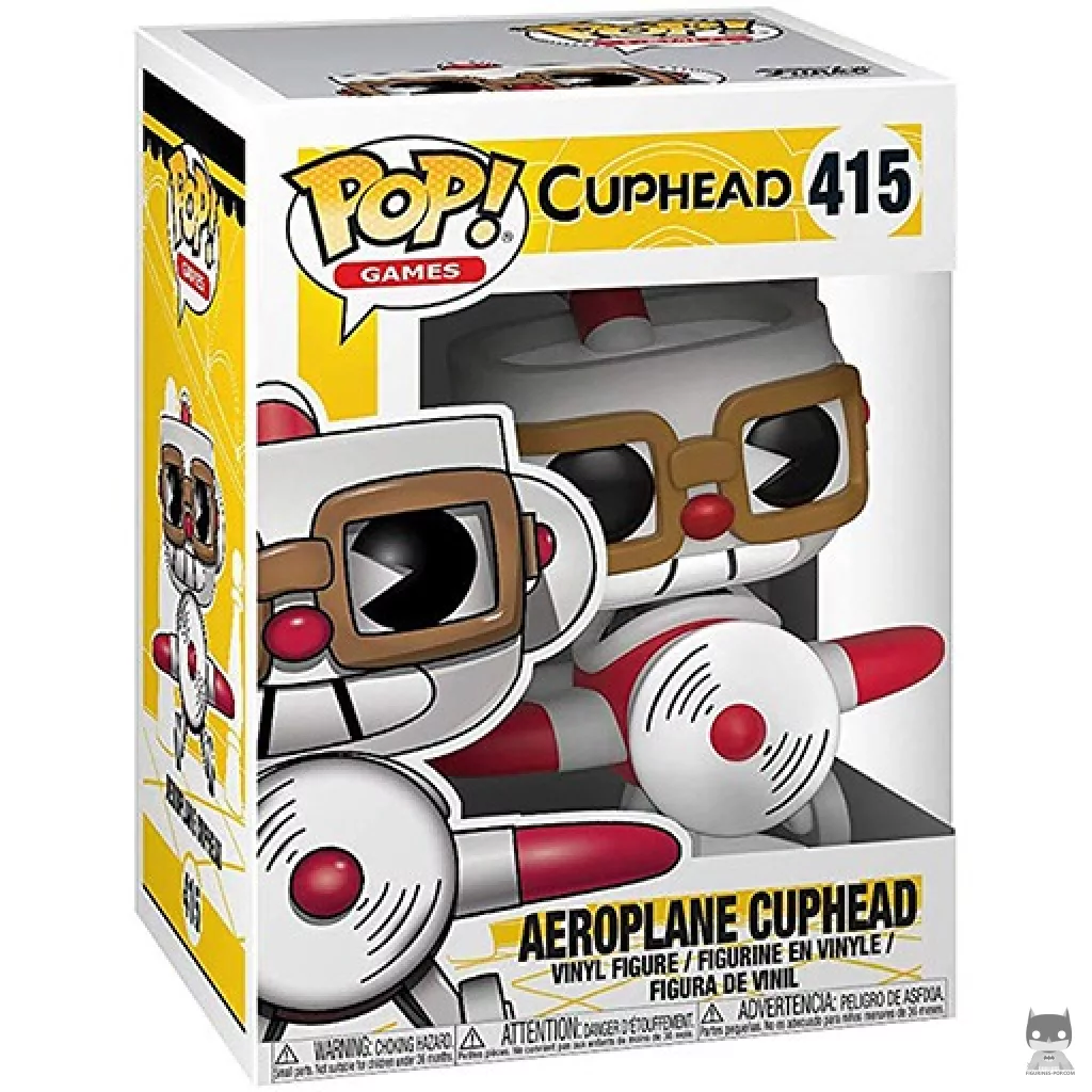Aeroplane Cuphead Funko Pop! figure in its box