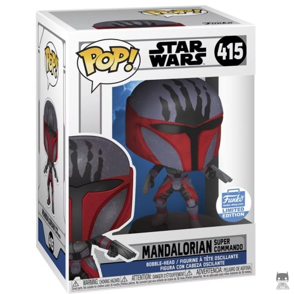 Mandalorian Super Commando Funko Pop! figure in its box
