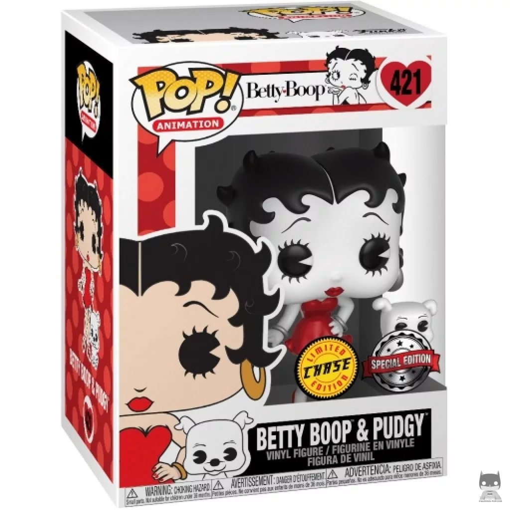 Betty Boop & Pudgy (Black & White) (Chase) Funko Pop! figure in its box