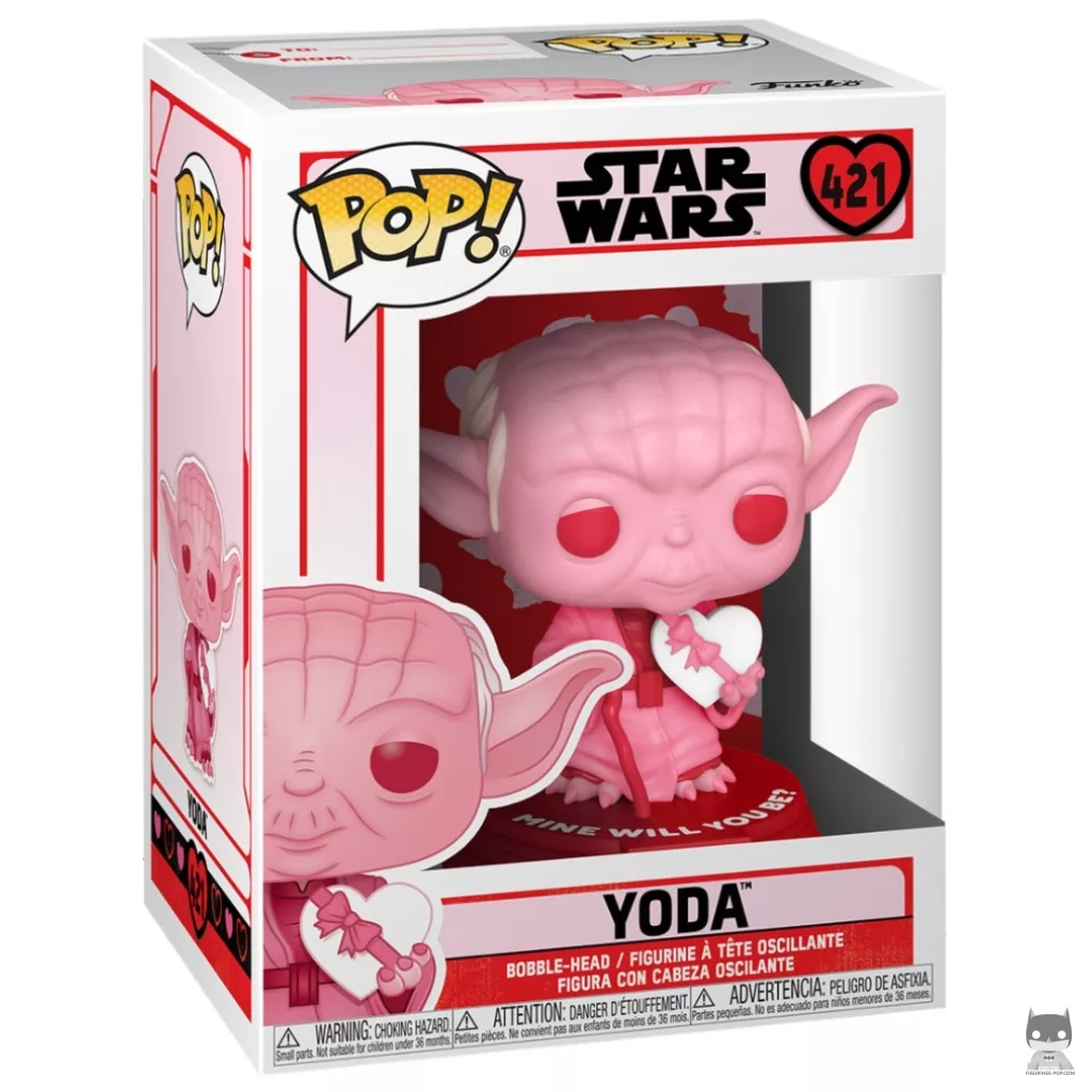 Yoda (Pink) Funko Pop! figure in its box