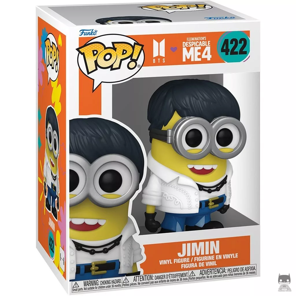 Jimin as Minion Funko Pop! figure in its box