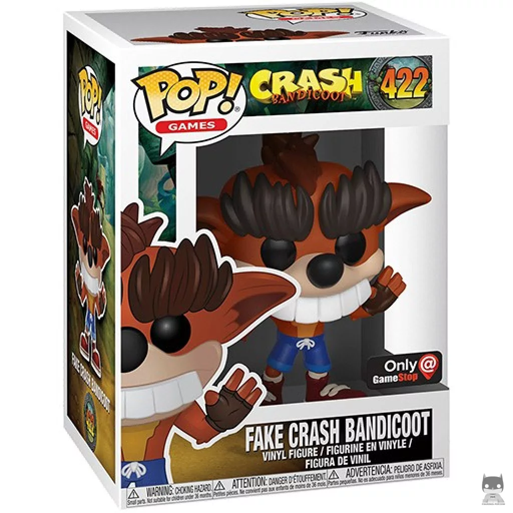 Fake Crash Bandicoot Funko Pop! figure in its box