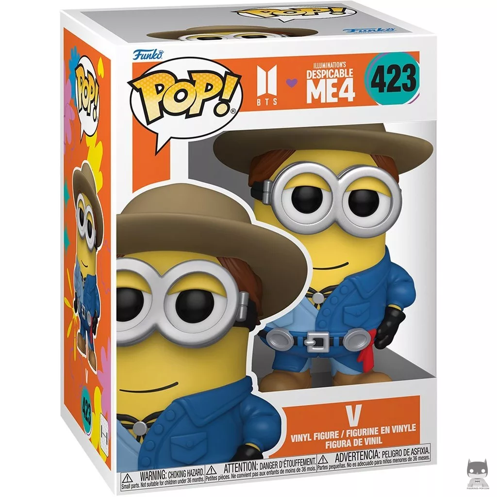 V as Minion Funko Pop! figure in its box