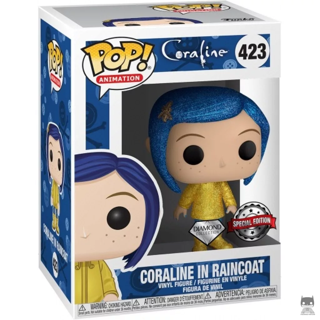 Coraline in Raincoat (Diamond Glitter) Funko Pop! figure in its box