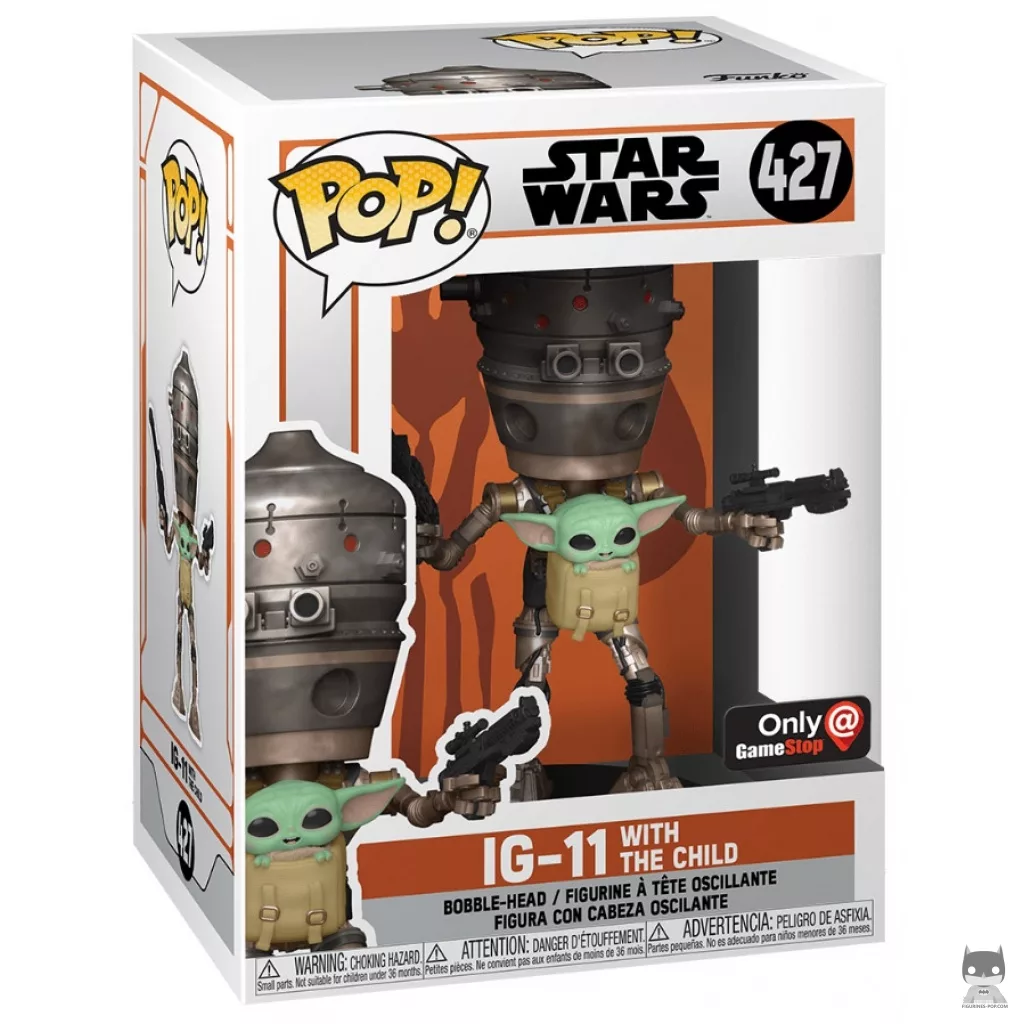 IG-11 with the Child Funko Pop! figure in its box