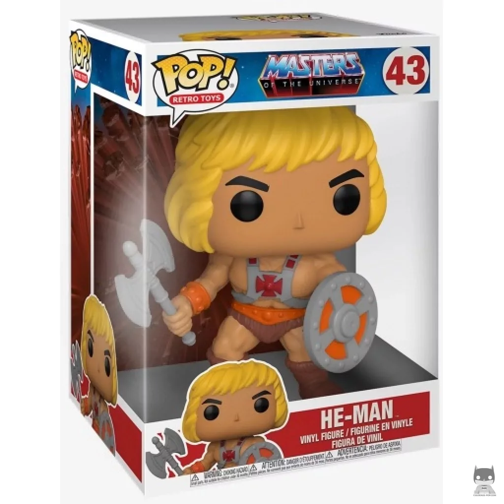 He-Man (Supersized) Funko Pop! figure in its box