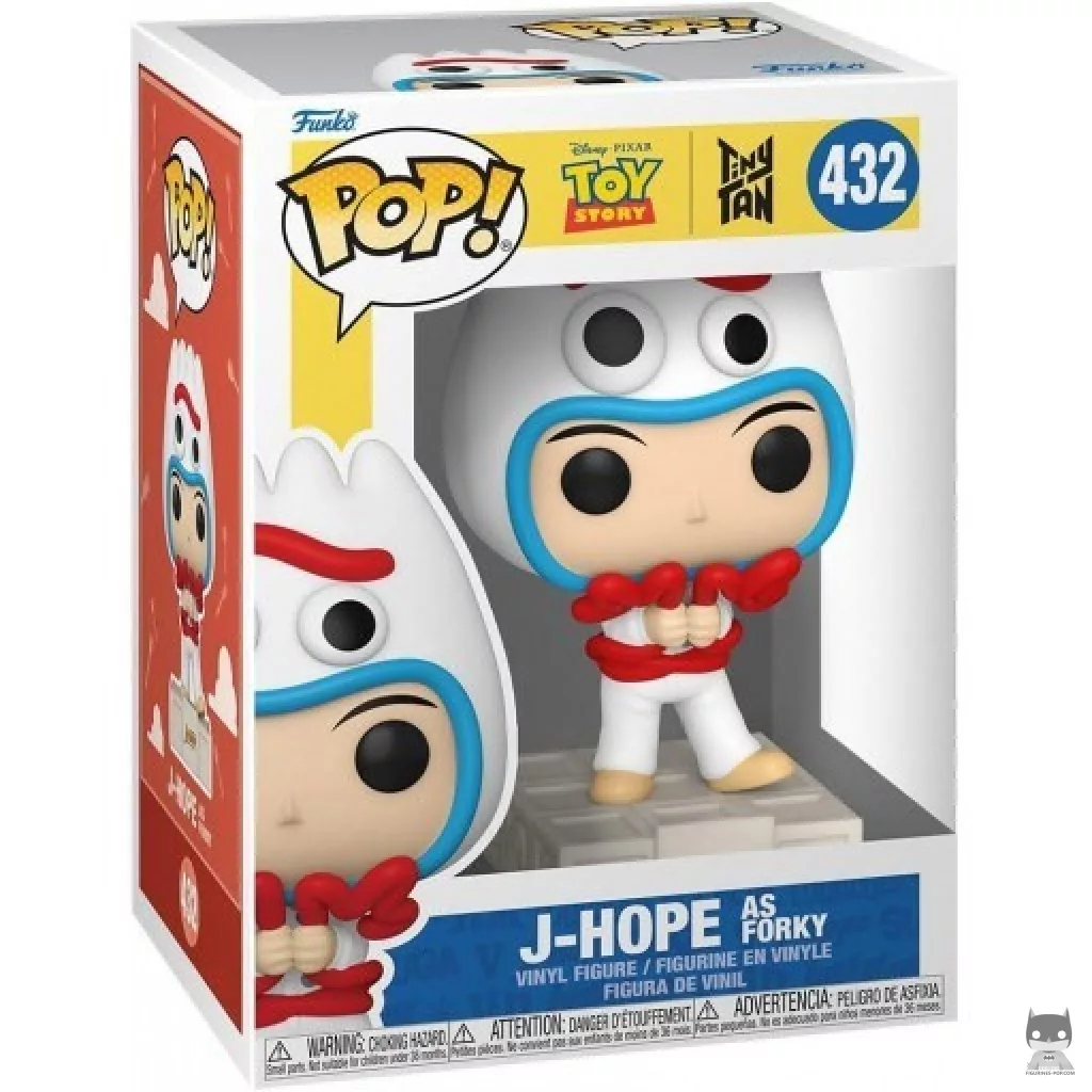 J-Hope as Forky Funko Pop! figure in its box