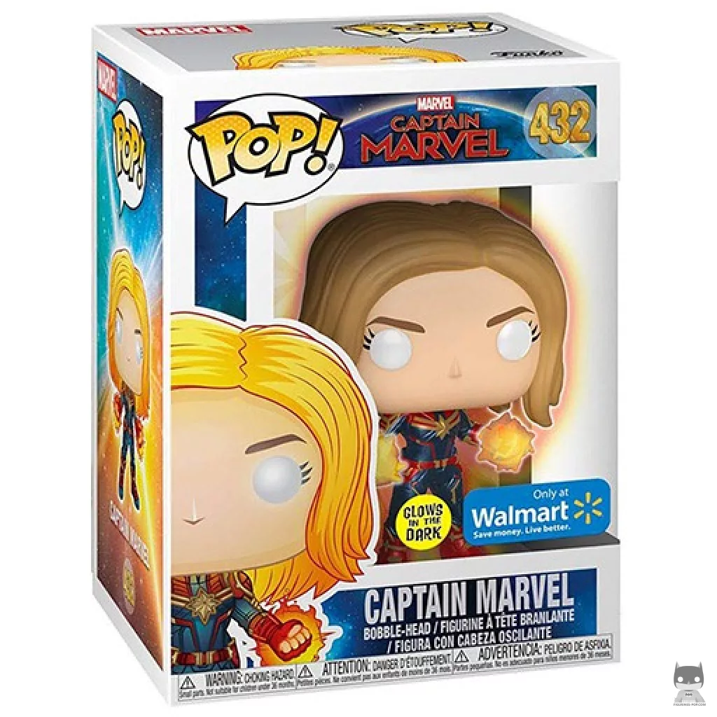 Captain Marvel Funko Pop! figure in its box