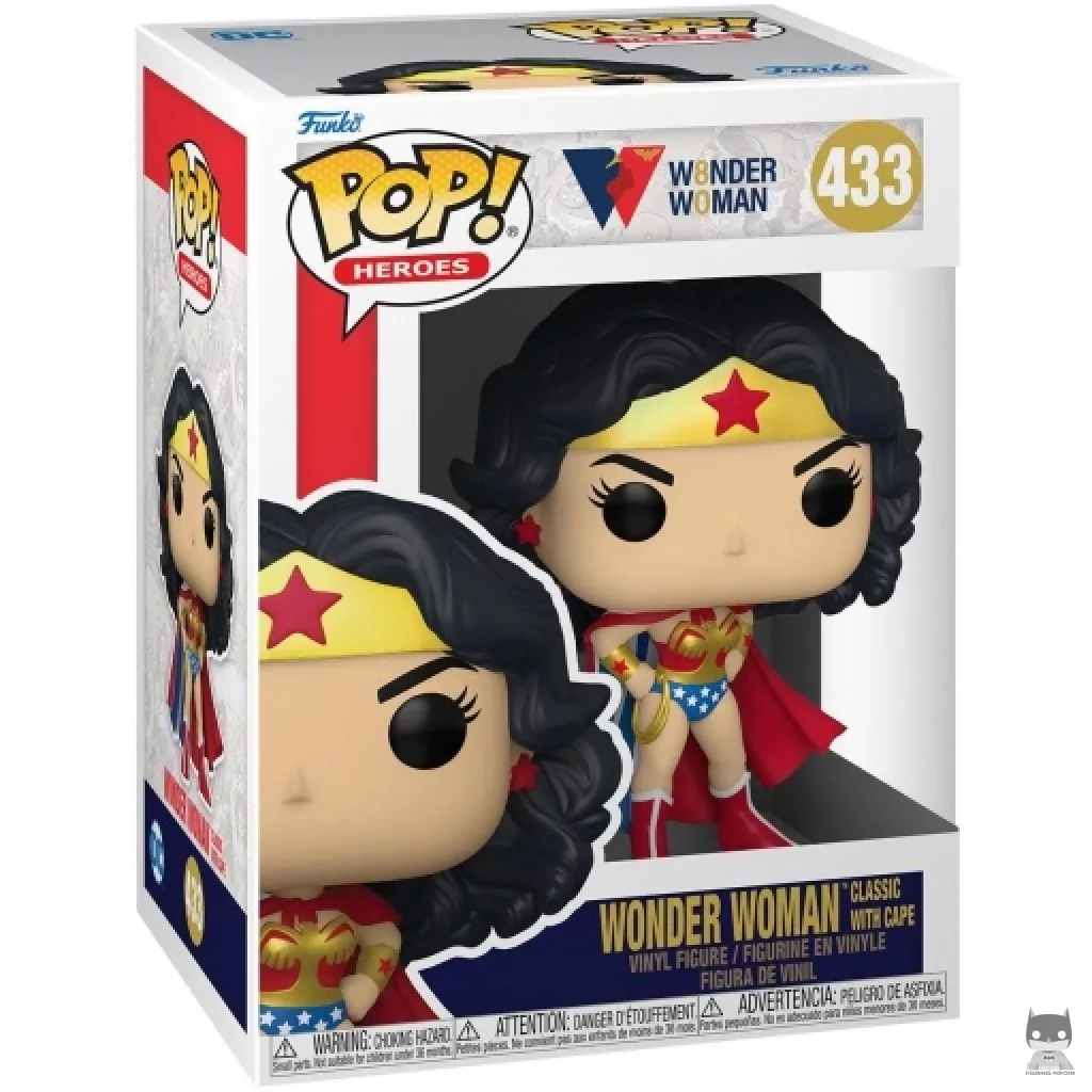 Wonder Woman Classic with Cape Funko Pop! figure in its box
