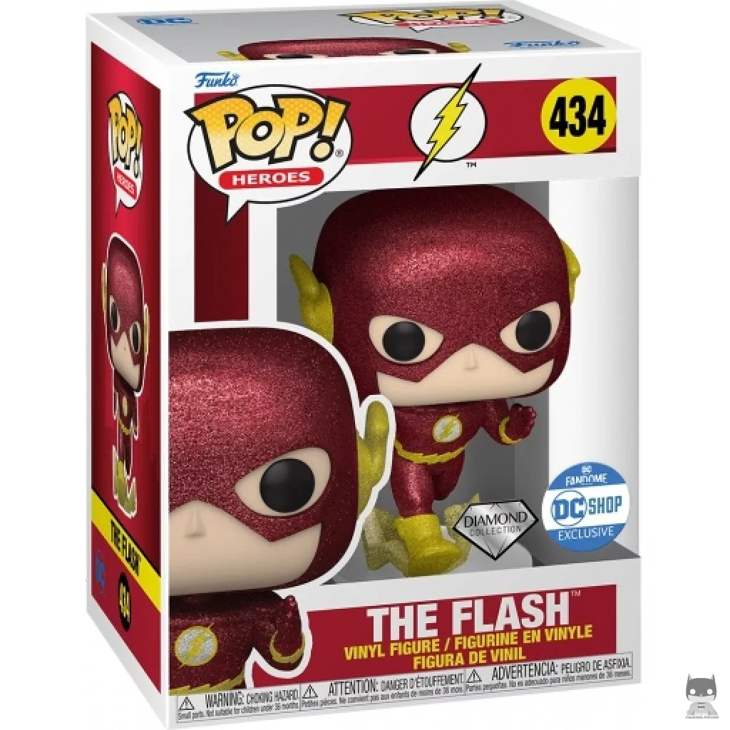 The Flash (Diamond Glitter) Funko Pop! figure in its box