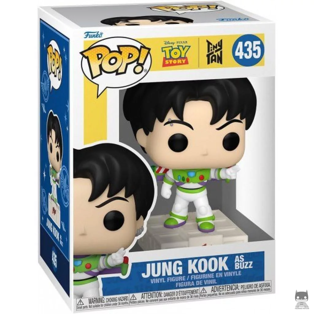 Jung Kook as Buzz Funko Pop! figure in its box