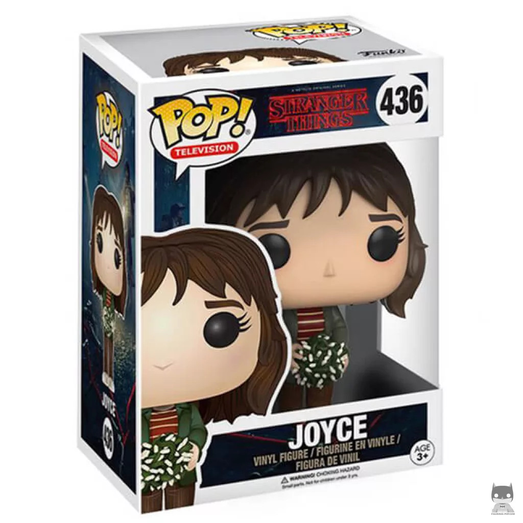 Joyce Byers with lights Funko Pop! figure in its box