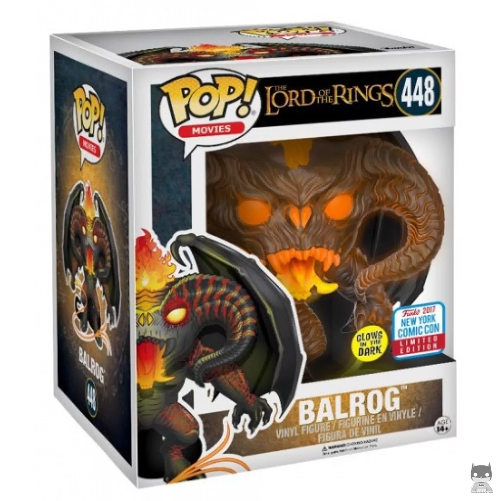 Balrog (Glow in the Dark & Supersized) Funko Pop! figure in its box