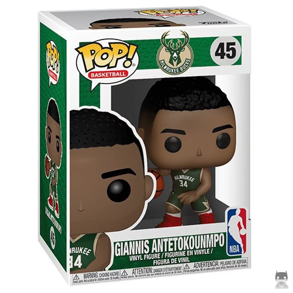 Giannis Antetokounmpo Funko Pop! figure in its box