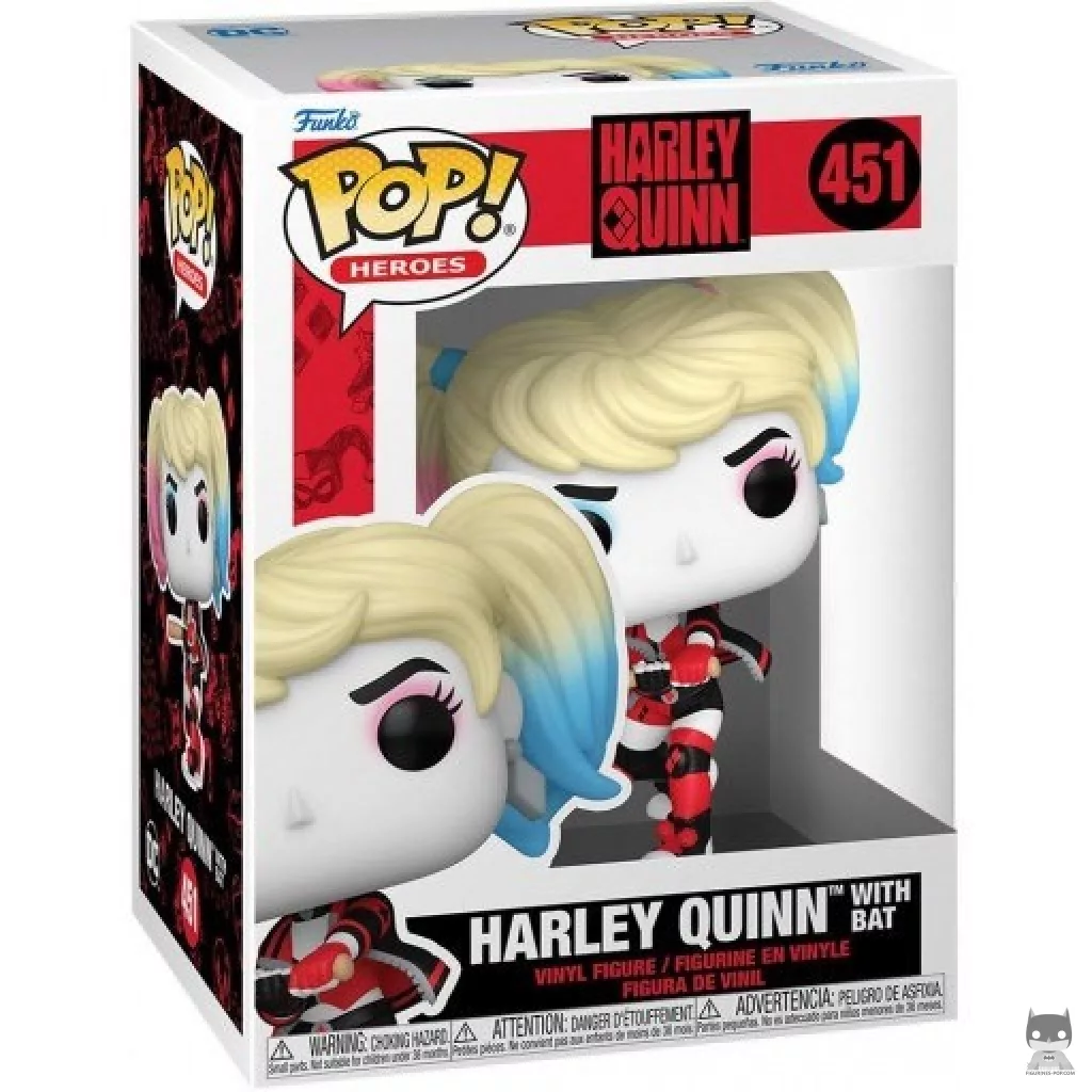 Harley Quinn with Bat Funko Pop! figure in its box