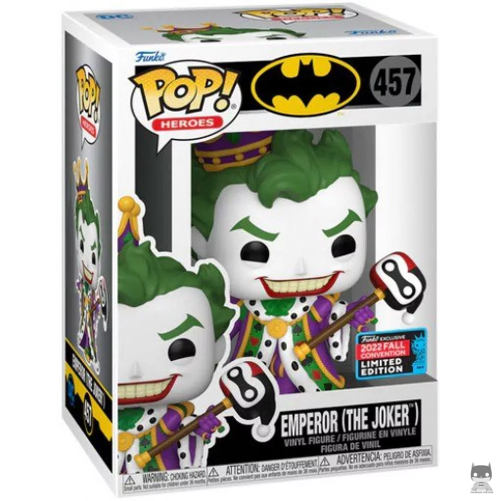 The Joker Emperor Funko Pop! figure in its box