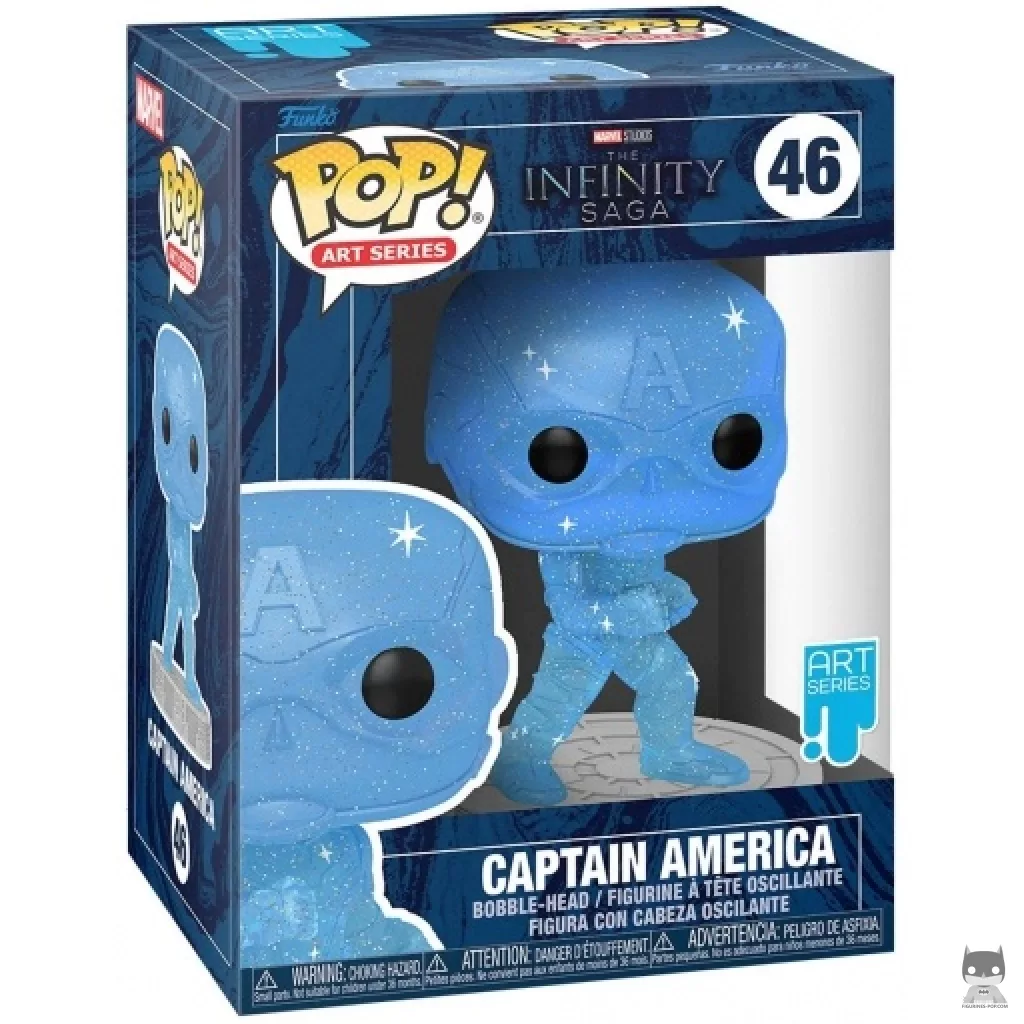 Captain America (Blue) Funko Pop! figure in its box