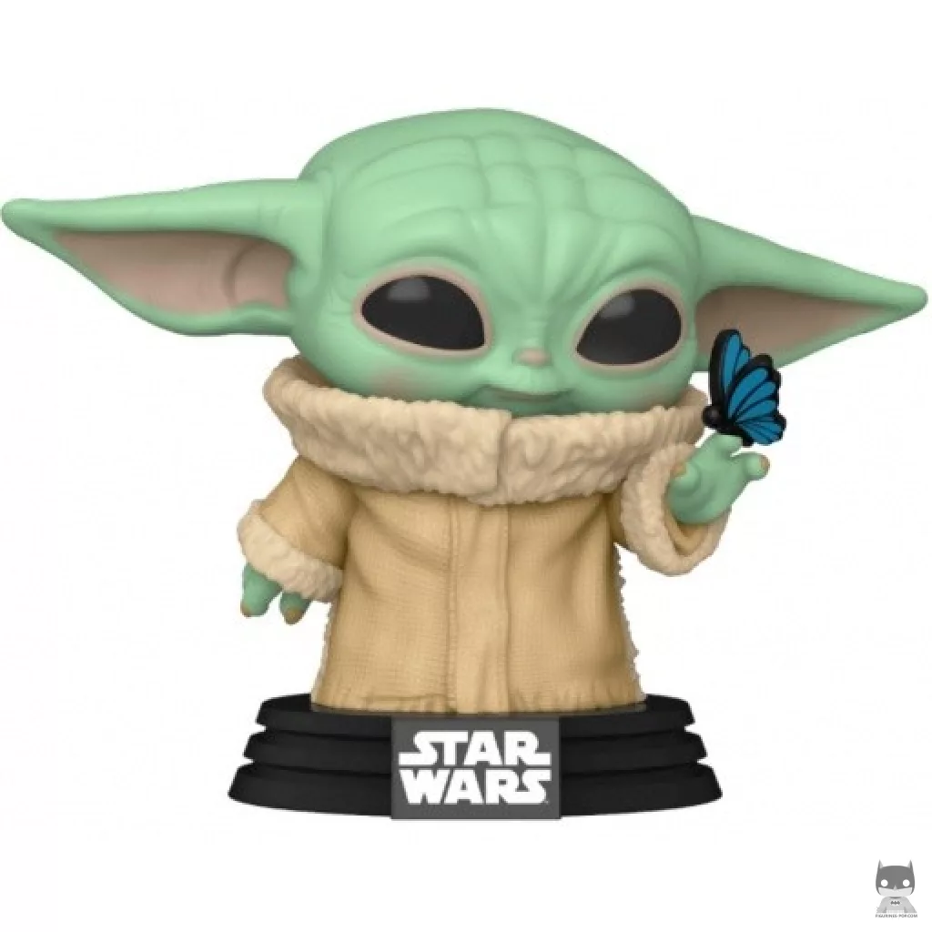 Grogu with Butterfly Funko Pop! figure (The Mandalorian (Star Wars))