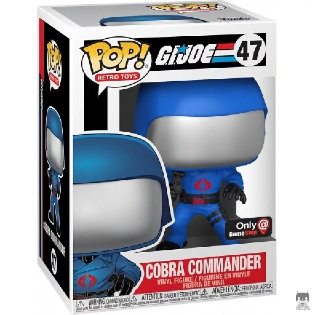 Cobra Commander Funko Pop! figure in its box