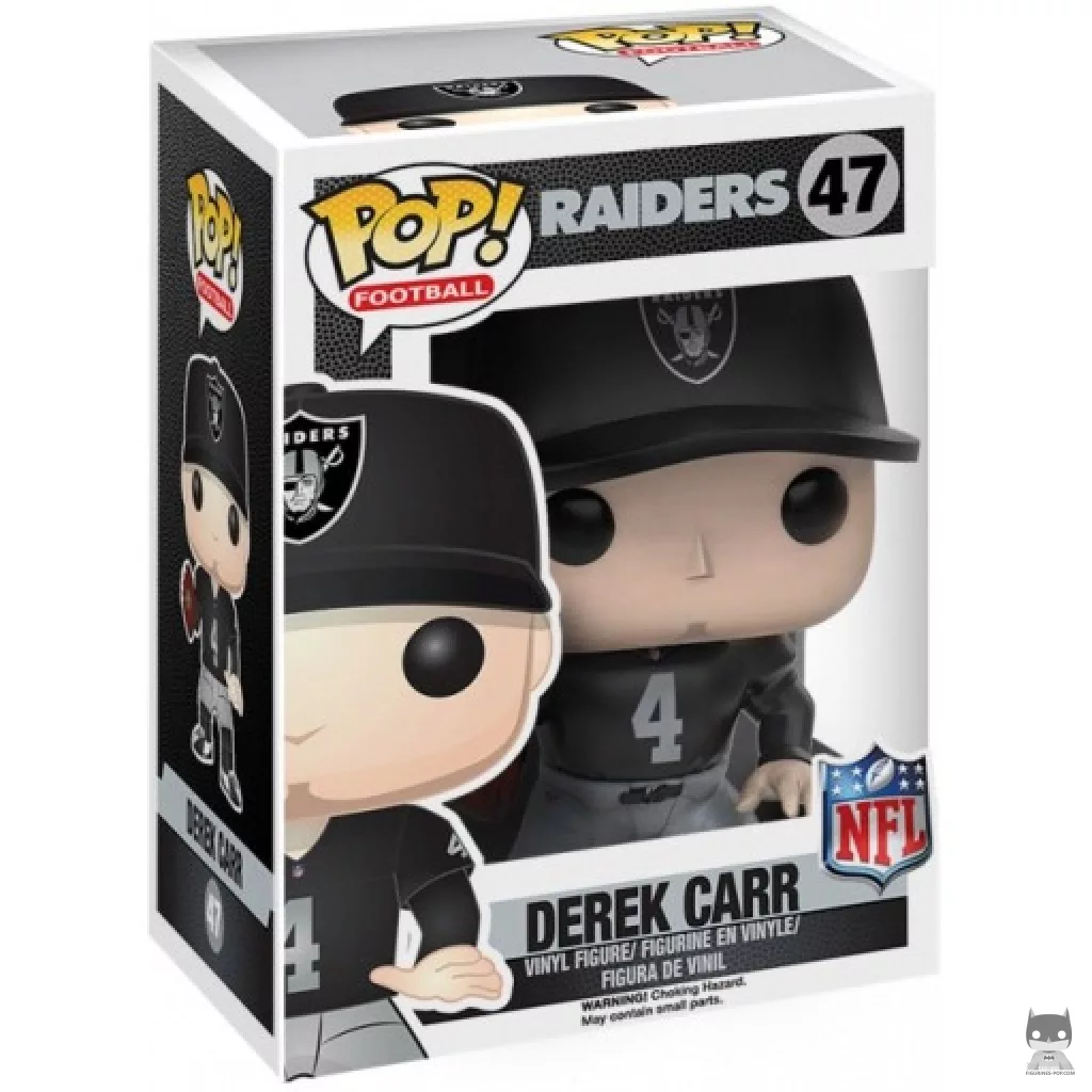 Derek Carr Funko Pop! figure in its box