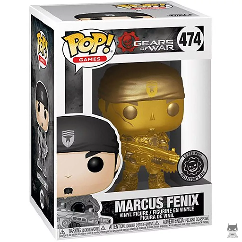 Marcus Fenix (Gold) Funko Pop! figure in its box