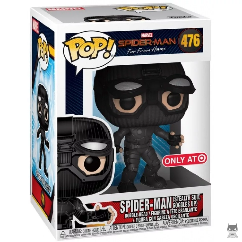 Spider-Man (Stealth Suit Goggles Up) Funko Pop! figure in its box