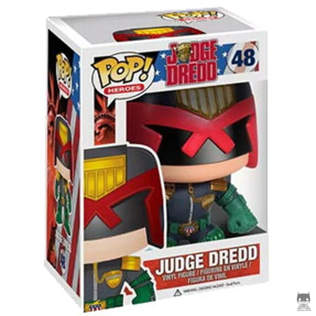 Judge Dredd Funko Pop! figure in its box