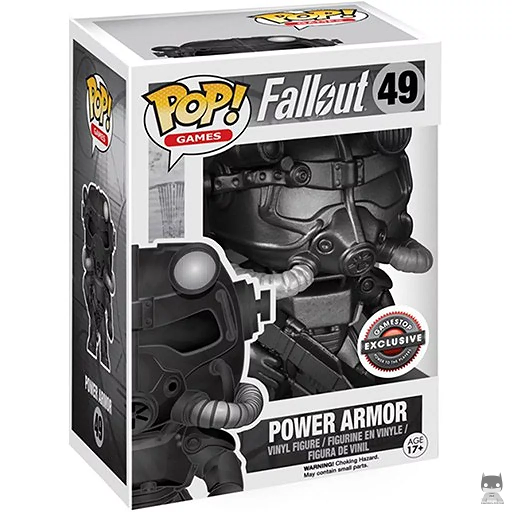 Power Armor (Black & White) Funko Pop! figure in its box
