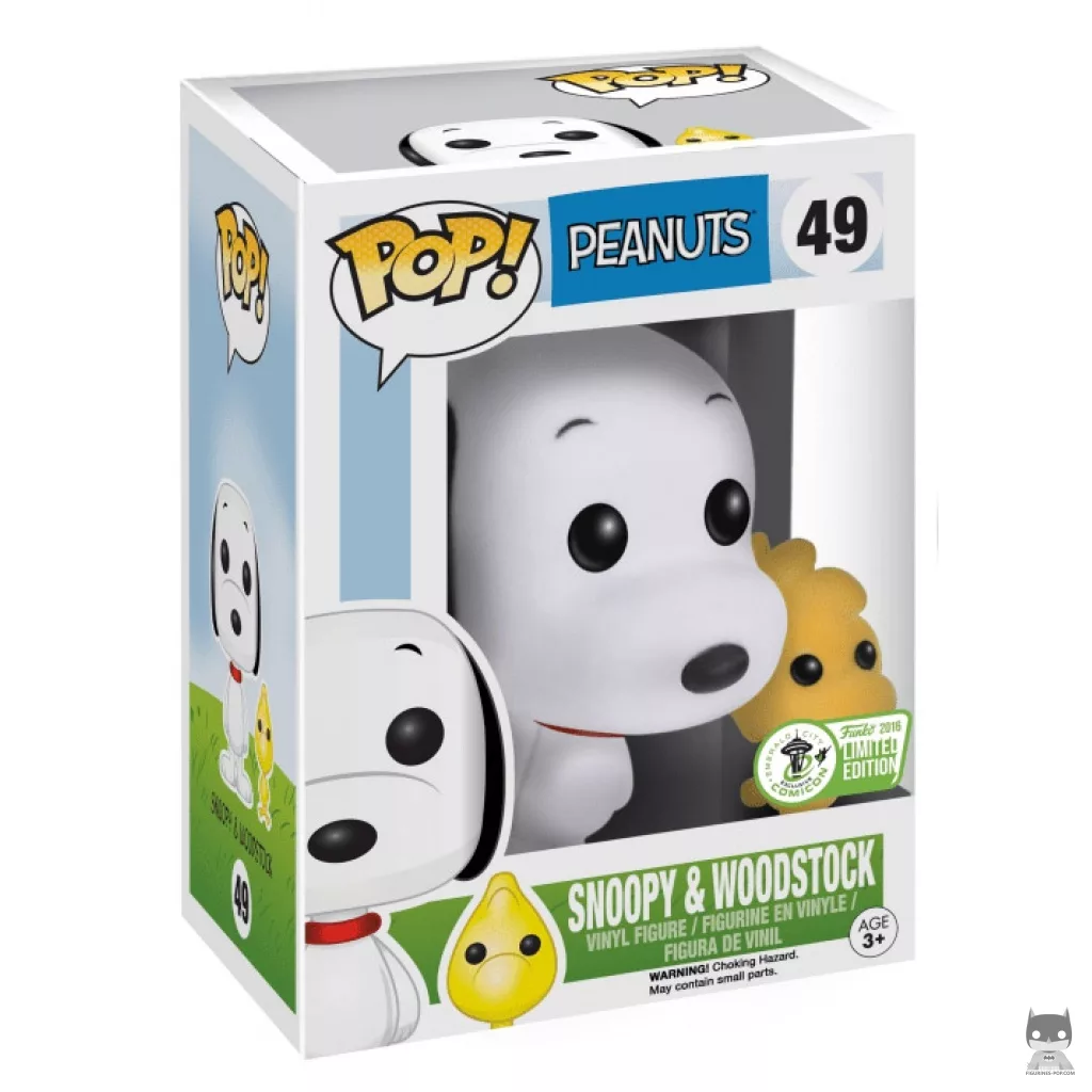 Snoopy & Woodstock (Flocked) Funko Pop! figure in its box