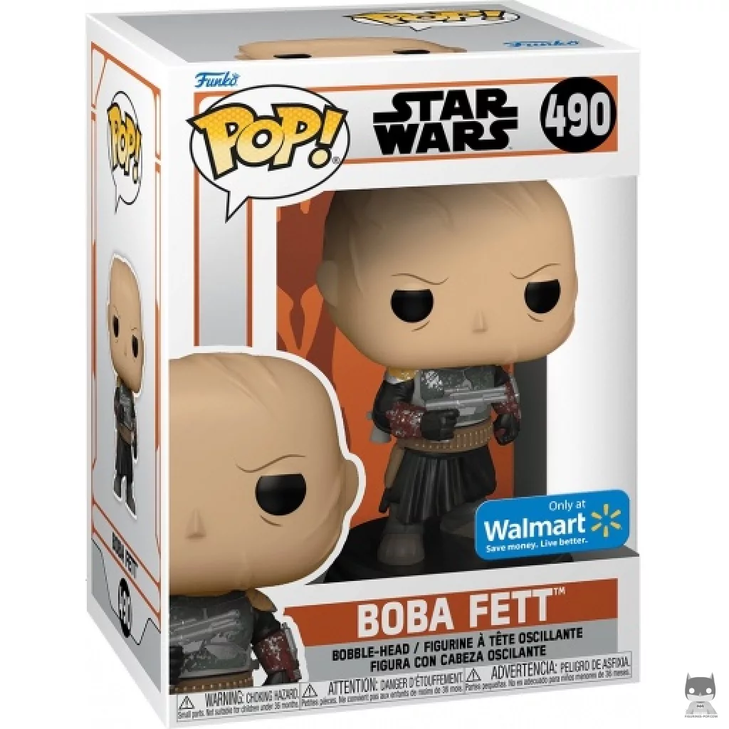 Boba Fett without Helmet Funko Pop! figure in its box