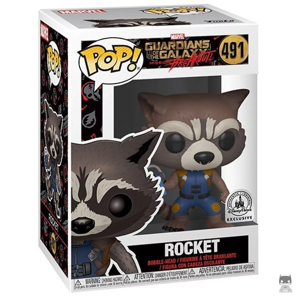 Rocket (Mission Breakout) Funko Pop! figure in its box