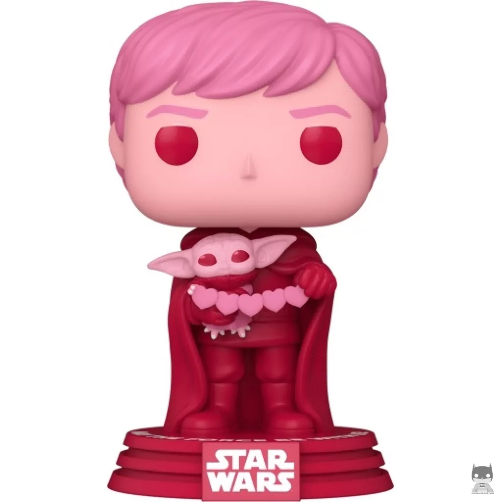 Luke Skywalker with Grogu (Pink) Funko Pop! figure (Star Wars (Valentine's Day))